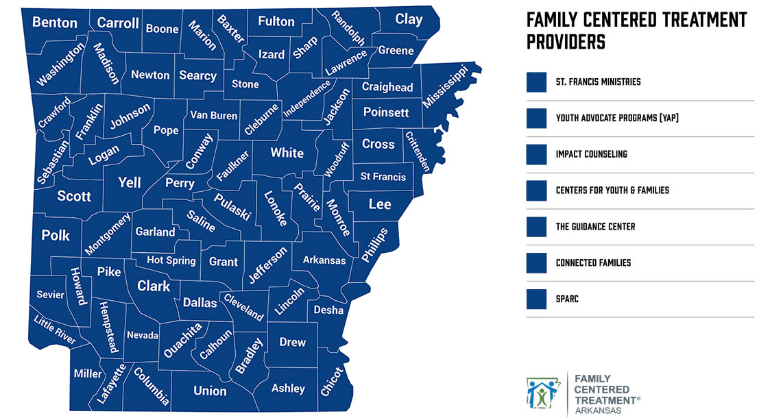 Family Centered Treatment Providers Map 2026