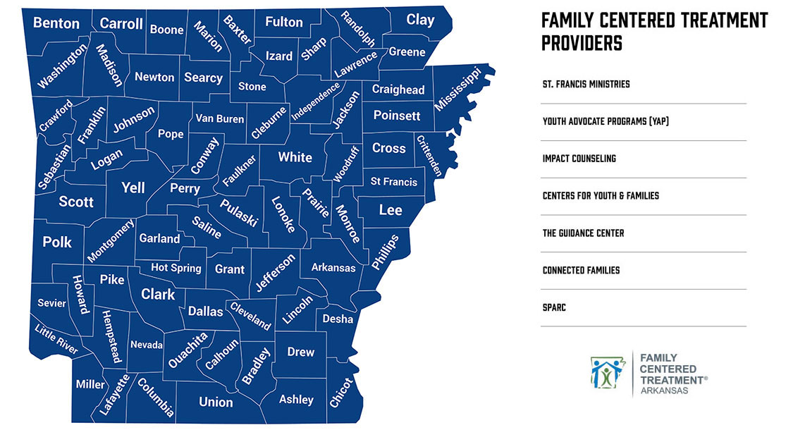 Family Centered Treatment Providers Map 2026